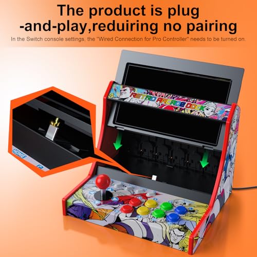 Image of Switch Arcade Stick for Nintendo Switch /OLED /Switch 2,Retro Arcade Machines for Home and Arcade Gaming Cabinet Stand for Street Fighter and The King of Fighters(Screen Not Included)