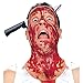 Produktbild NET TOYS Halloween Harreif Messer im Kopf Horror Accessoire Grusel Haarreifen Kopfbedeckung Kostüm Zubehör