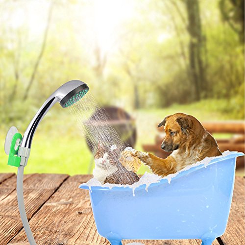 Portable Outdoor Shower, Pumps Water from Bucket Into Steady Shower