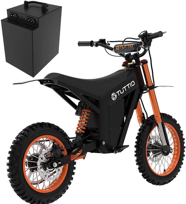 Tuttio Soleil01 Electric Dirt Bike, 2000W-37MPH-21AH Electric Motorcycle, 14"/12" Off-Road Dirt Bike, 18-43Miles Long Range Ebikes with for 3-Speed Modes for Adults Teens 13+ (with Battery)