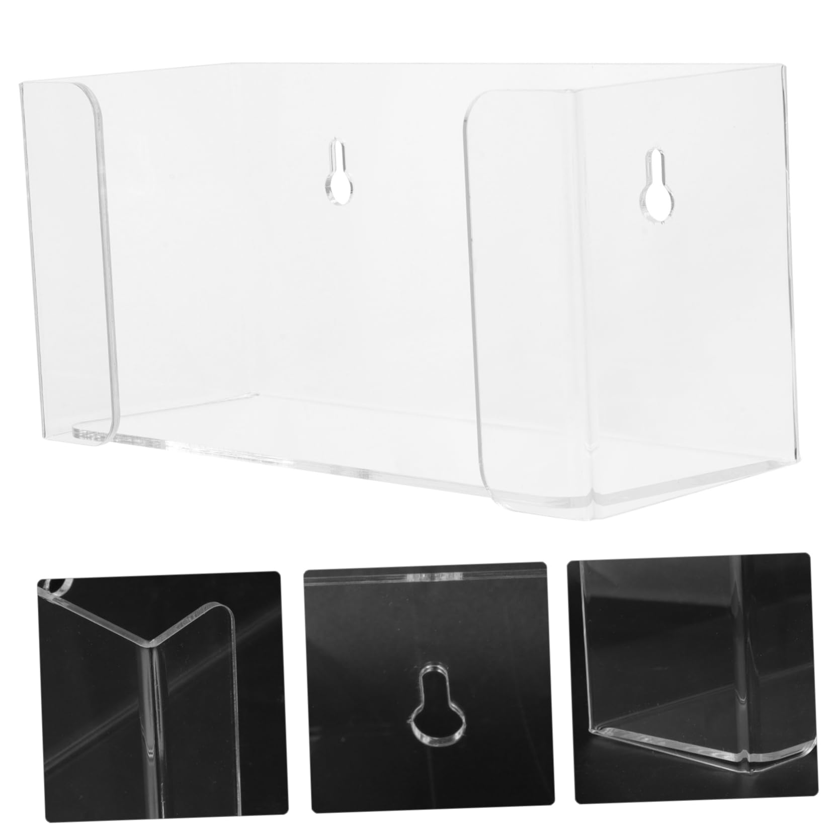 Ciieeo 4 Pièces Support Mural Transparent pour Masques et Distributeur Pratique pour Laboratoire et