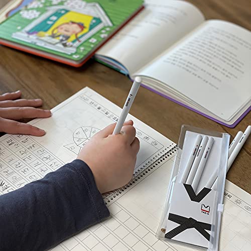 Lápices Taekwondo TAE-S HB con estuche PVC blanco, pack 5 miniatura 5