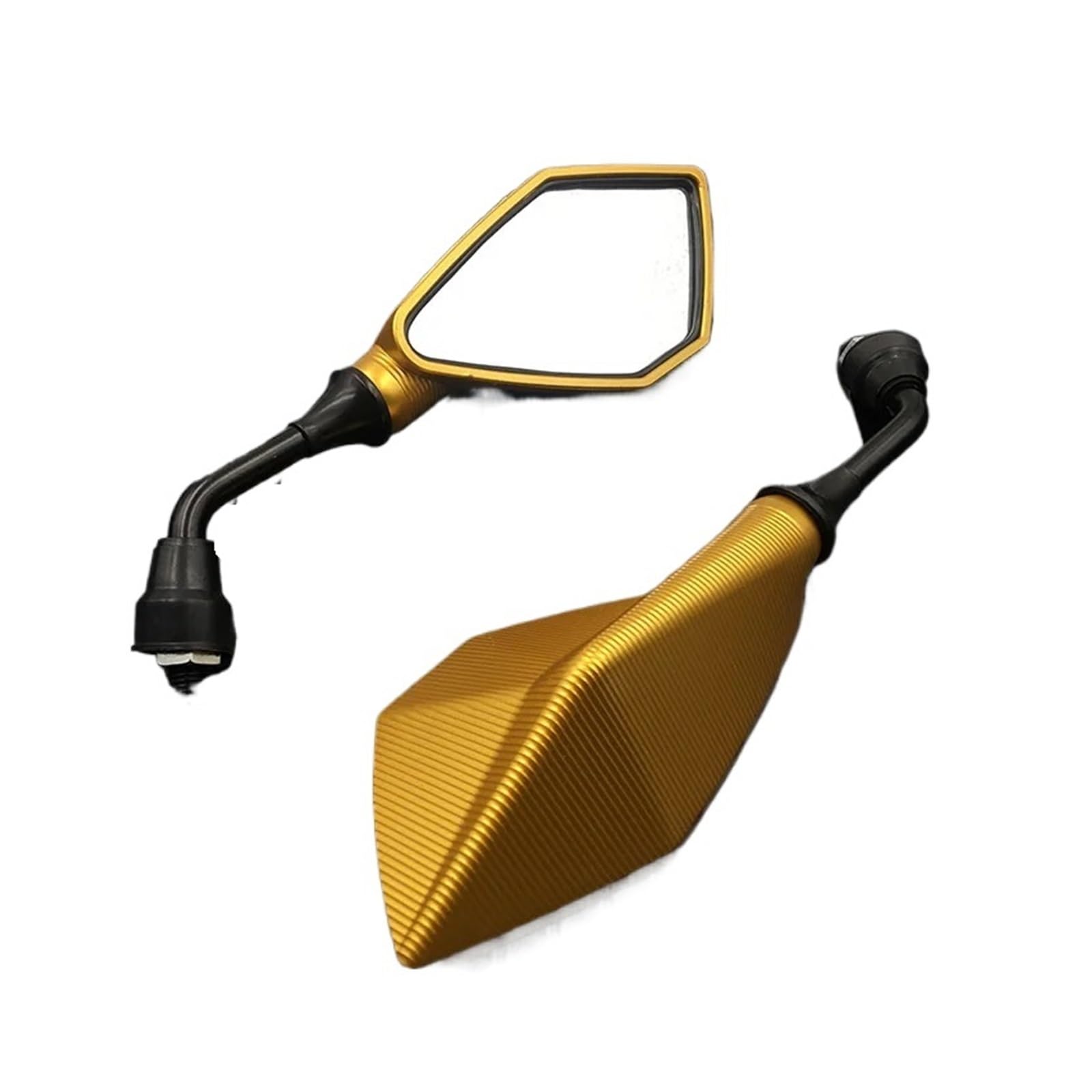 2 pièces/paire accessoires de modification de rétroviseur de moto rétroviseur de recul de scooter électrique rétroviseur de recul à réflecteur universel(Golden)