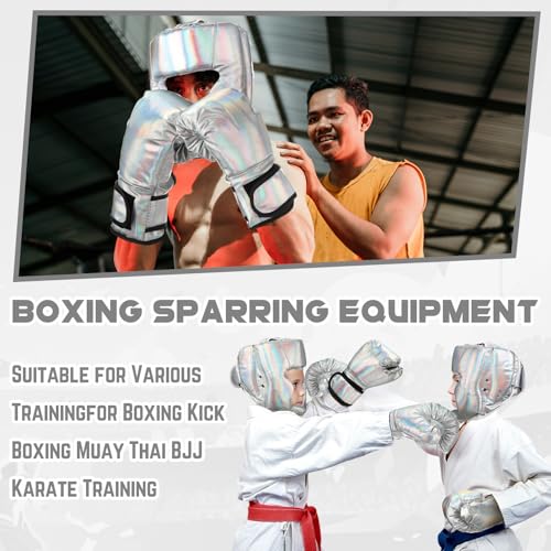 Image of Arrowbash Boxing Headgear and Gloves Set for Kids 6oz Boxing Gloves and Wrestling Headgear Sparring Equipment for Boxing Kickboxing Muay Thai BJJ Karate Training