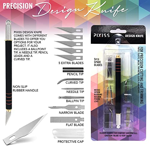 Testors Cement Plastic Model Glue Adhesive 2-Pack, 6 Fine Detail Miniatures Paint Brushes, Precision Crafting Knife with Extra Blades and Tips - Image 2