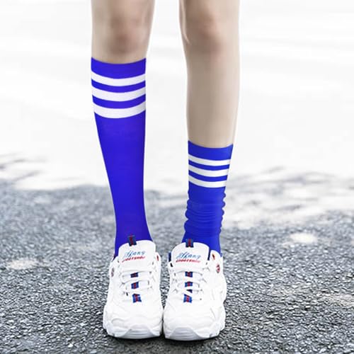 Image of DRESHOW 3 Pairs Cotton Knee High Socks for Women Solid Knit Knee Long Stocking Leg Warmer All Season Gift