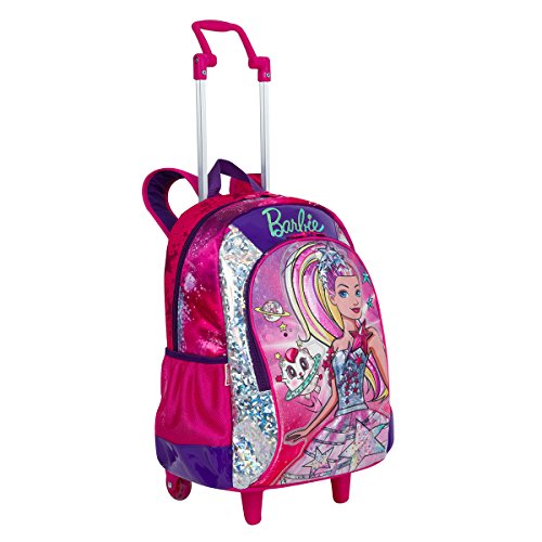 Kit Mochila Infantil Barbie Aventura nas Estrelas Sestini Lancheira Estojo Rosa