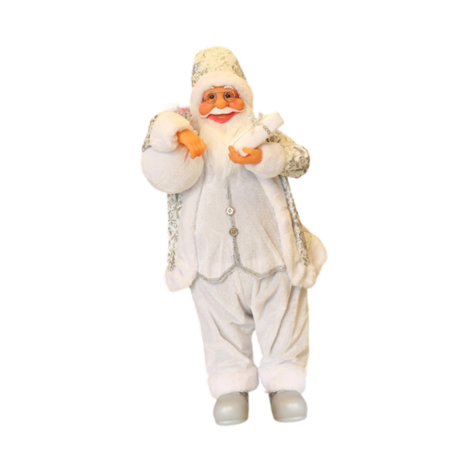 Figurine de Noël en argent sculpture rétro pour centre de table de fête