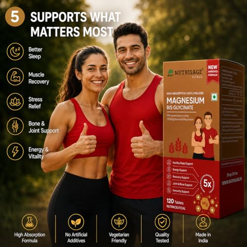 Image of Magnesium Bisglycinate 775 mg per Tablet | Provides 170.5 mg Elemental Magnesium | 100% Chelated High Absorption | Sleep, Muscle Recovery, Stress, Bone & Nerve Support | 120 tab- Pack of 2 (240 Tablets)