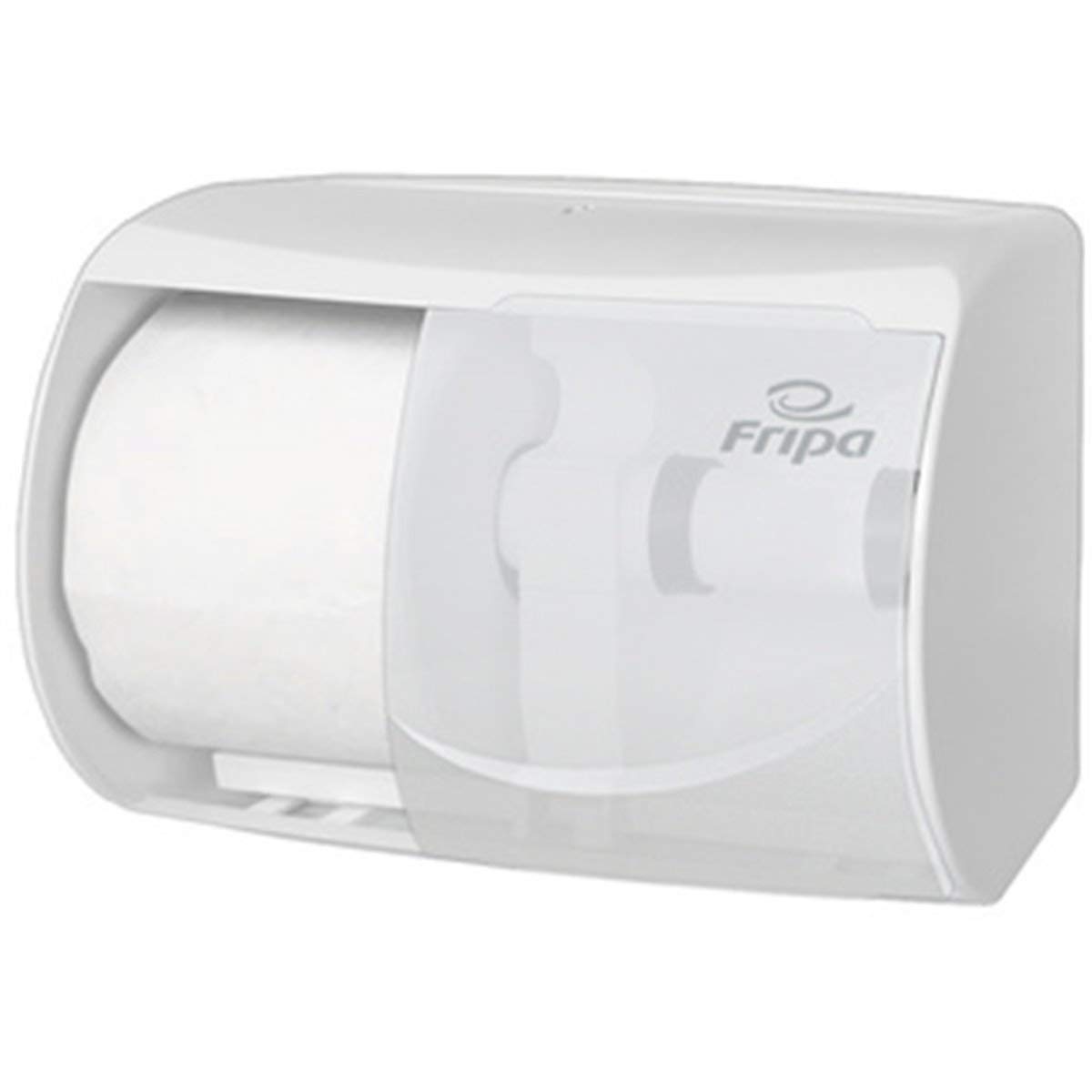 Fripa Toilettenpapierhalter Toilettenpapier-Spender für 2 Kleinrollen, Kunststoff, Weiß