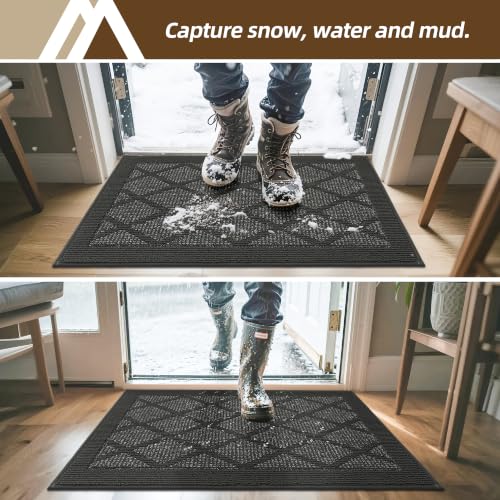COSY HOMEER Non-Slip Door Mat 20"x48",Entryway Rugs Low Profile,Dark Grey use - image 3