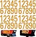 LUTER 4 Fogli Adesivi Riflettenti con Numero di Cassetta Postale da 40 Pezzi, Adesivo con Numeri 0-9 Per Cassetta Postale Porta Finestra Insegne Auto Numero di Indirizzo (Oro, 7,6cm)