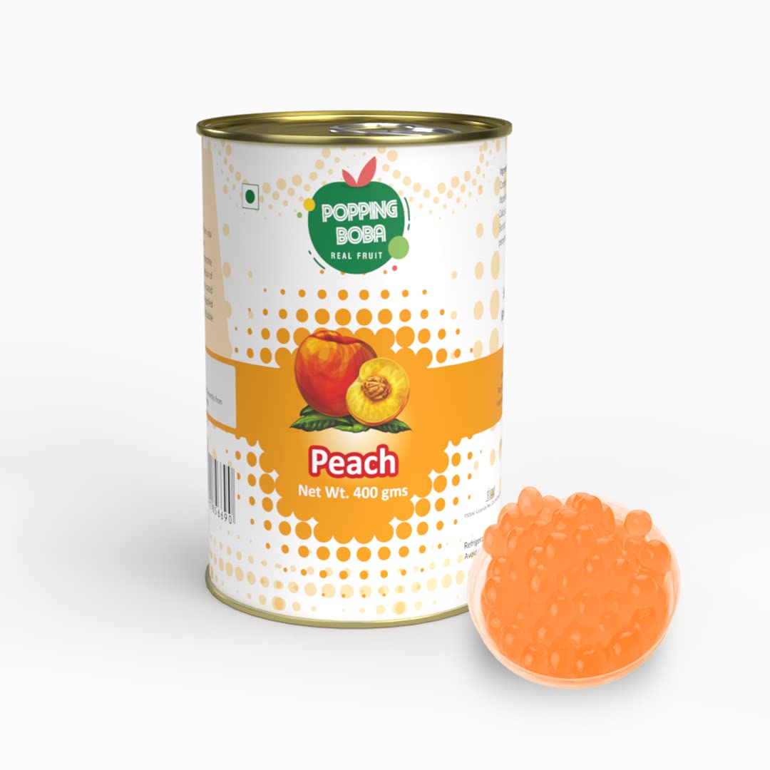 The Tea Planet Peach Popping Boba for Bubble Tea, Milkshakes, Ice Cream and Yogurt(400gm) (B0B6SLG8J9) Amazon Price History, Amazon Price Tracker
