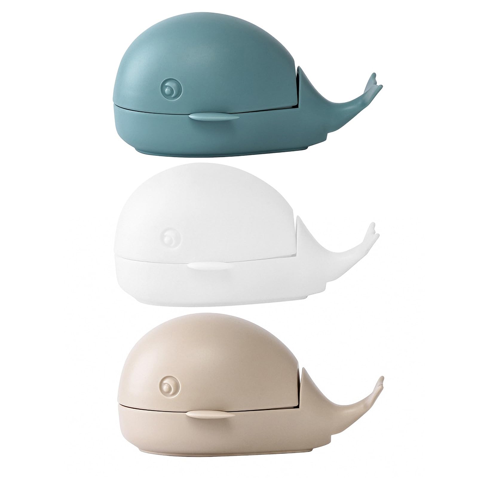 CAZSTYK Lovely Whale Shape Brush Kitchen Bathroom Cleaning Tool for Vegetables Dishes Ergonomic Scrubber for Dishwashing 3PCS Brush