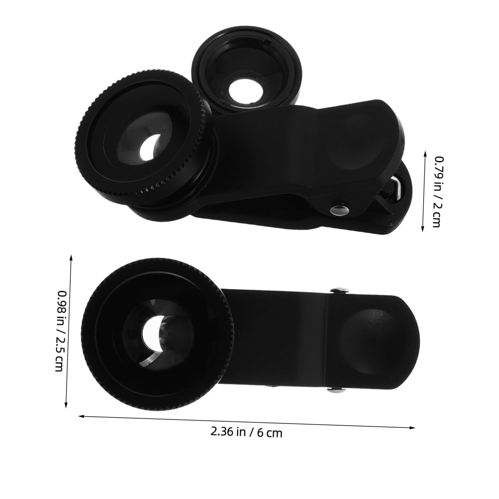 Mikinona Versatile Phone Magnifier Lens Wide-Angle Fisheye for Smartphones Clip-on Camera Accessory
