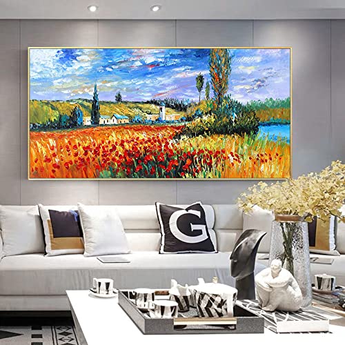 Peintures célèbres Monet pour chambre et grand salon décoration tableau impressionniste 80x160