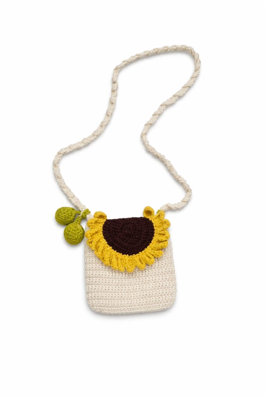 Handmade Crochet Sunflower Sling Bag for Kids Girls – Cute Crossbody Mini Purse (Soft Cotton, Lightweight) – Floral Design Bag for Toddlers, Gift & Daily Use-image-45