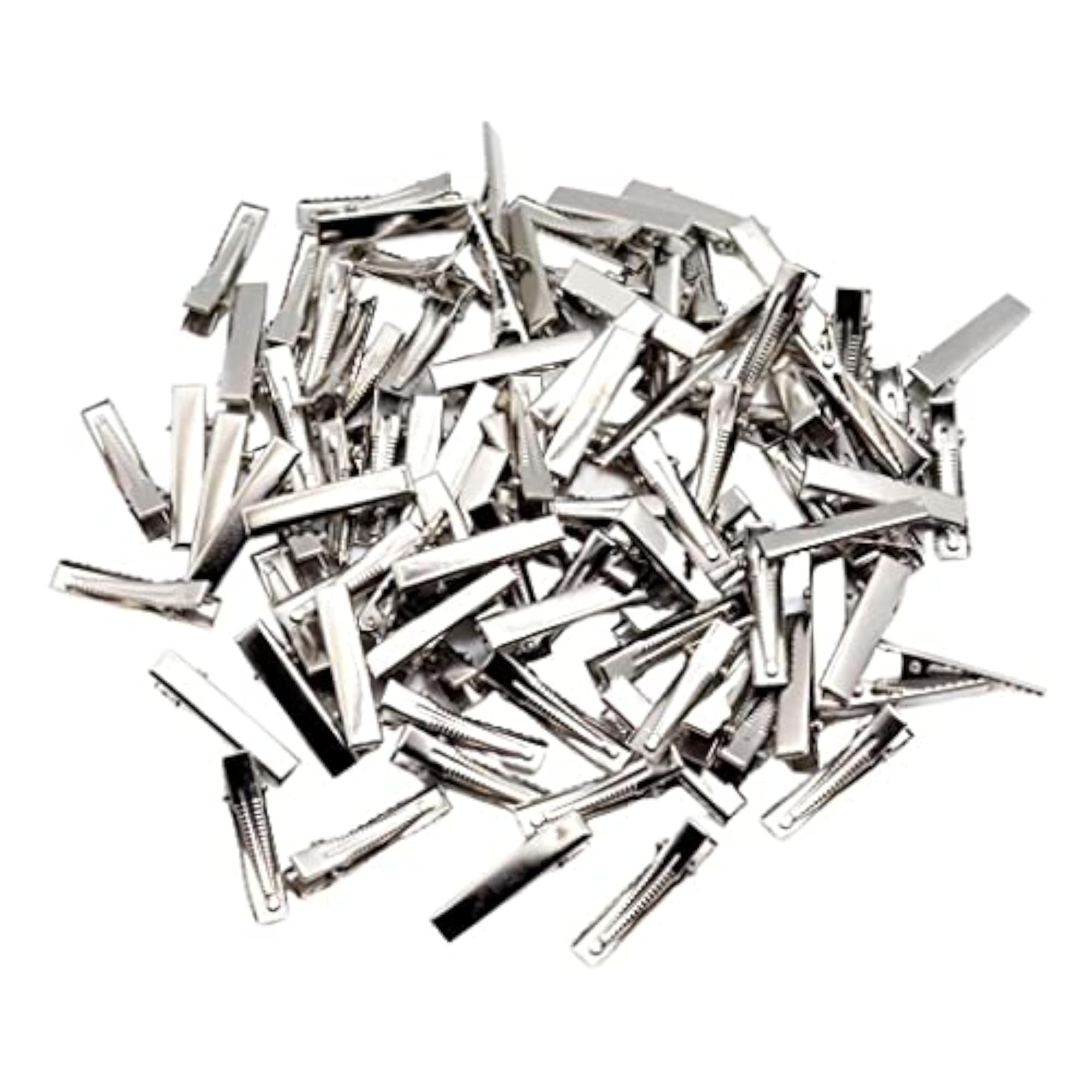 100 Pack Flat Single Prong Alligator Hair Clips for DIY