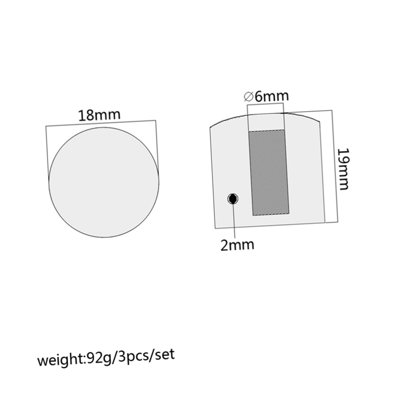 VICASKY Electric Guitar Knobs Black Volume Potentiometer Tone Control Bass Replacement Knobs Gd107