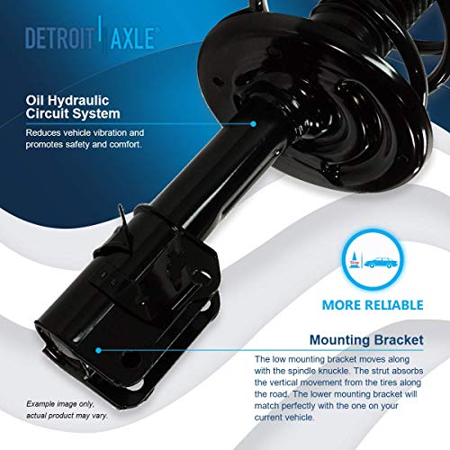 Image of Detroit Axle - Front End 16pc Suspension Kit for 09-14 Nissan Maxima 2009 2010 2011 2012 2013 2014, Struts Lower Control Arms Tie Rods Rear Shock Absorbers Front Rear Sway Bars Boots Replacement