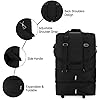 M-X-M-Travel-Moving-Trolley-Luggage-Foldable-Bag-with-Wheels-XX-Large-30kg120L-aE-Waterproof-Zipper-Extendable-Duffel-Organizer-Bag-Black-A M X M Travel Moving Trolley Luggage Foldable Bag with Wheels XX-Large 30kg/120L – Waterproof Zipper Extendable Duffel Organizer Bag (Black-A)