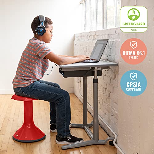 Ecr4Kids Ace Active Core Engagement Wobble Stool, 18-Inch Seat Height, Flexible Seating, Red #TOP5