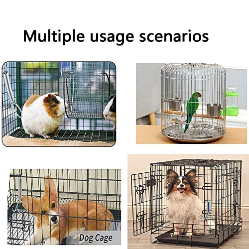 Image of 12pcs 3.35inch Spring Cage Latch Door for Rabbit Cages Doors Multifunctional Spring Cage Latch Metal Finger for Rabbit Dog Birds Bunny Rodents Guinea Pig Hamster Parrot Cage Door(J08-12)