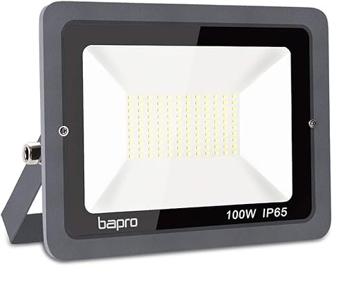 bapro Luz de inundación LED de 100 W para exteriores, luz de trabajo LED de 10000 lm, luces de seguridad IP65 para exteriores, lámpara de reflector,