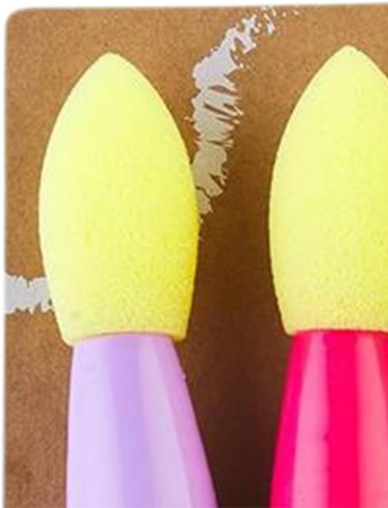 3X Sidewalk Chalk Paint Brushes Set DIY Craft Drawing Chalk Painting Brushes Purple Red Blue