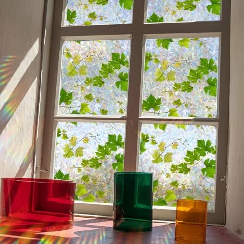 Vinilo decorativo para ventana privacidad hojas de hiedra miniatura 1
