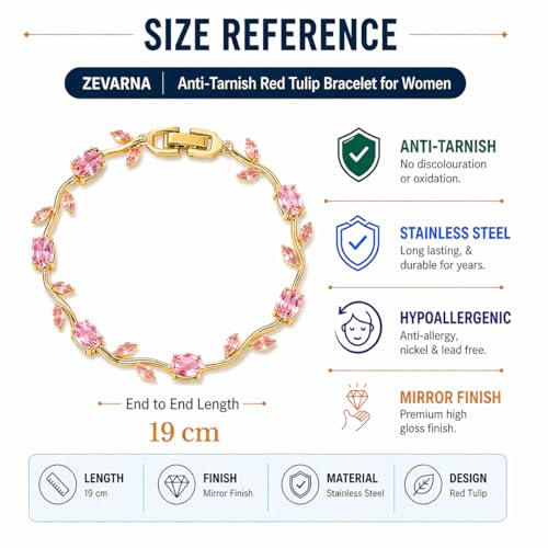 Image of Trending Tulip Bracelet for Women Stylish | Silver and Gold Toned Crystal Floral Tulip Bracelet for Girls & Women | Rapunzel Inspired | Romantic Gift Jewellery