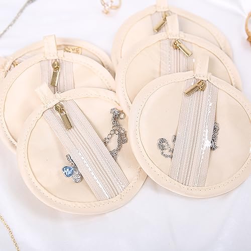 Angelina's Palace 6PCS Velvet Jewelry Pouches Double Sides Travel Jewelry Organizer Portable Storage Bag for Necklaces Bracelets Watches Rings3