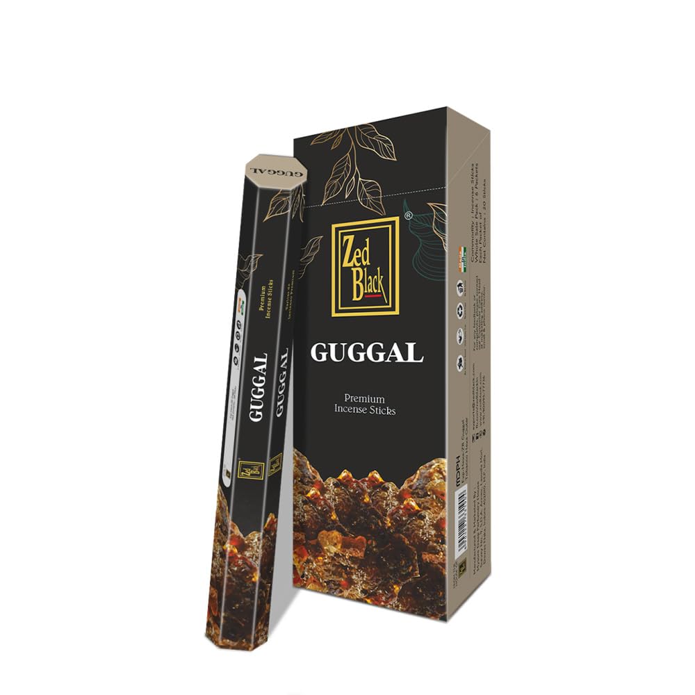 ZED BLACK Z014 Guggal Incense Sticks, 20 Sticks x 6 Packs
