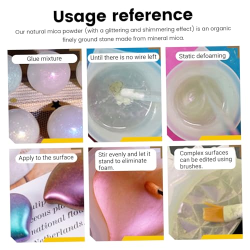 Polvo de mica de 18 colores para resina epoxi y cosmética casera 5