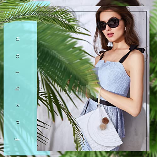 Image of Frienda Straw Purses for Women Straw Clutch Crossbody Bag Summer Beach Shoulder Bag Woven Envelope Wallet Handbags