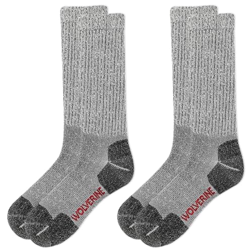 Wolverine Men's Safety Toe Work Boot Crew Socks - 2 Pairs - Durable Cushioning3