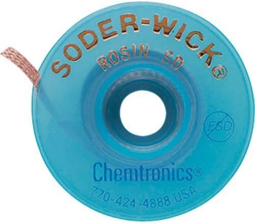 Chemtronics, 80-4-10, Desoldering Wick, 10 ft, 4, Copper, Rosin