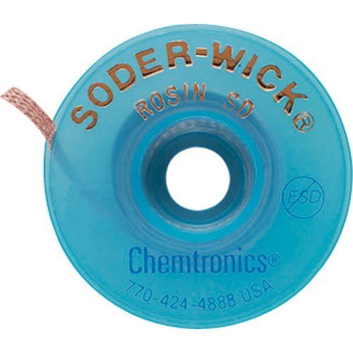 Chemtronics, 80-4-10, Desoldering Wick, 10 Ft, 4, Copper, Rosin #TOP1