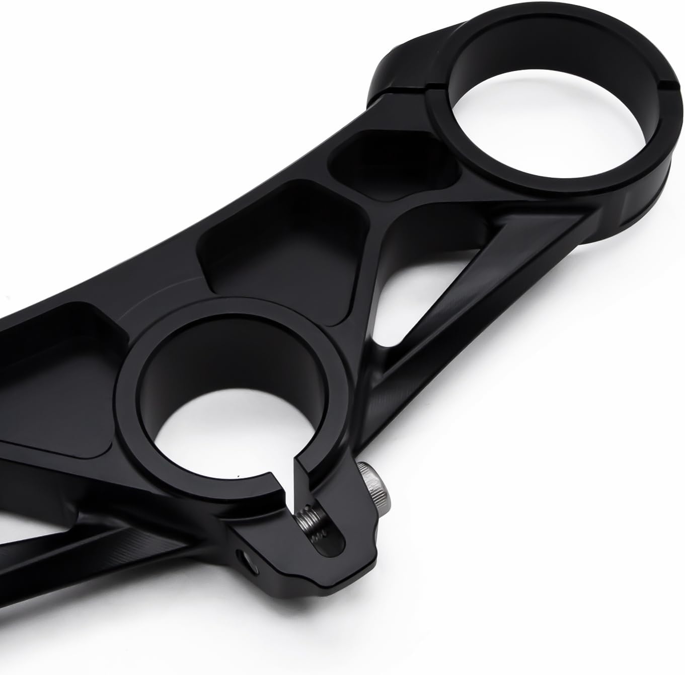 CNC Motorcycle Uplink Triple Tree Front End Upper Top Clamp Fit for Panigale V4 / V4S 2018 2019 2020 2021 2022 2023 2024 (Black)