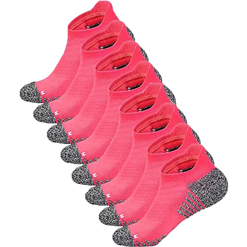 Image of Athletic Running Ankle Socks for Men and Women Pink, Blue, Purple Ankle Socks - 4 Pairs & 6 Pairs