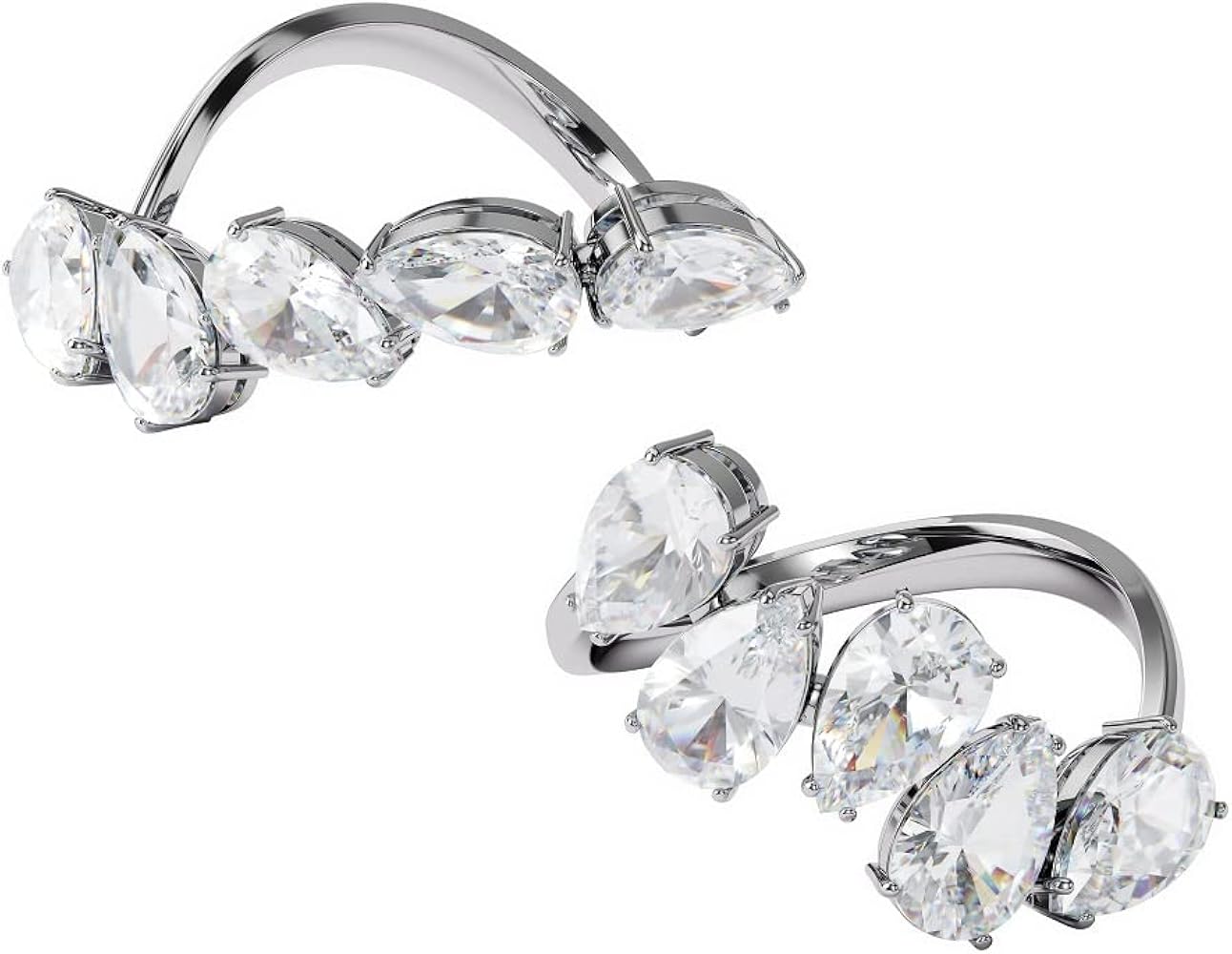 Swarovski Millenia Cocktail Ring ホワイト Swarovski Millenia Cocktail Ring Pear Cut White Rhodium