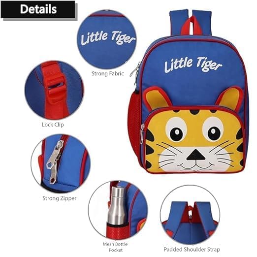 Image of Polyester kids Primary School Backpack, 30 Litres, Cartoon Print, for Tuition, Nursery to 5th Standard Boys and Girls Lightweight cartoon Bag