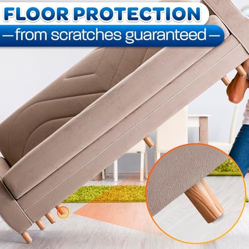 100 Pcs Nail On Furniture Glides – 0.8x0.7 Plastic Furniture Feet – Durable, Easy to Install, Low-Profile, Smooth Gliding – Nail in Chair Leg Floor Protectors Prevents Scratches, Dents - Image 7