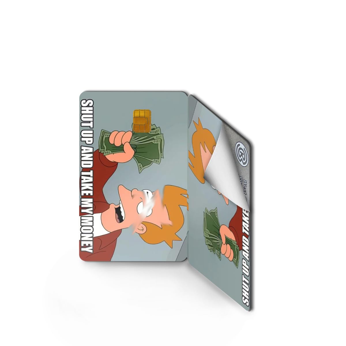 Amazon.com: 【Shut up and take My Money】 Credit Card Skin Debit Card Skin  Sticker Funny Meme Photo for Transportation Key 2PCS Card Cover No Bubble  Slim Waterproof Anti-Wrinkling Removable Bank Card Cover