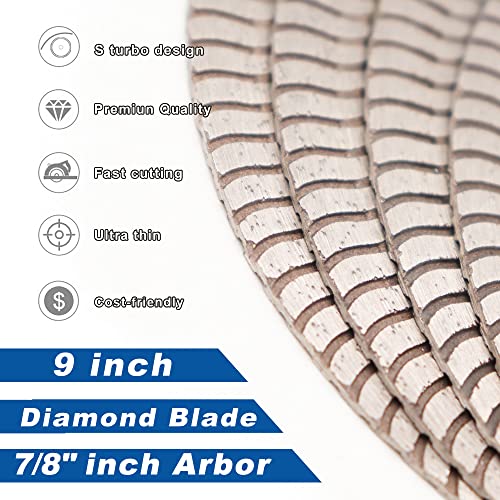 Highdril Diamond Saw Blade - 9Inch /230Mm Diamond Tile Blade With 22.23Mm Arbor, Dry Or Wet Cutting Disc For Porcelain Tile Ceramic Granite Marble Hard Material Masonry #TOP3