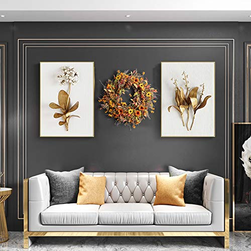 Jinghong Fall Wreaths For Front Door 24 Inch Artificial Fall Wreath Large Autumn Wreath For Outside Harvest Thanksgiving Day Celebration thumb #7