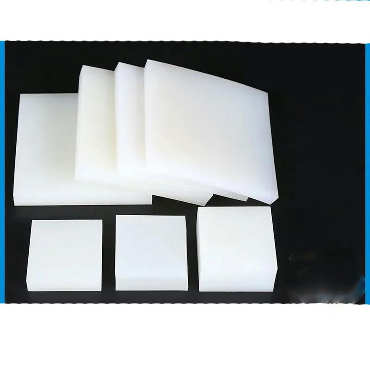 Tampon d'amortissement en feuille de caoutchouc blanc à haute élasticité Joints antichocs résistants à l'usure Thinkness 0,5-50mm-150X150X40mm