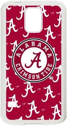 Samsung Galaxy S5 Case NCAA Alabama Crimson Tide Logo Red Back Cover Case (Laser Technology)