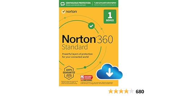 Amazon.com: Norton 360 Standard, 2023 Ready, Antivirus ...
