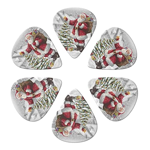 Santa Claus Snow Secenry Lot de 6 médiators pour guitare acoustique, guitare électrique, basse, ukulélé – fins, moyens… - Les Beatles, Paul McCartney, John Lennon, RIngo Starr, George Harrison Santa Claus Snow Secenry Lot de 6 médiators pour guitare acoustique, guitare électrique, basse, ukulélé – fins, moyens… – Image 5